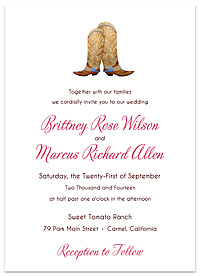 "Cowboy Boots" Wedding Invitations
